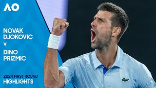 Novak Djokovic v Dino Prizmic Highlights  Australian Open 2024 First Round [upl. by Pierpont]