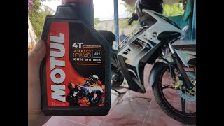 Thay Nhớt Motul 7100 10W40 Nhập khẩu Pháp Cho EXCITER 135cc  Motul 7100 10w40 imported from france [upl. by Michaeu]