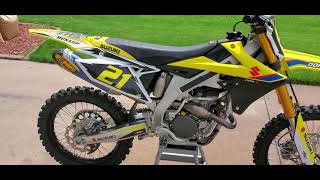 Suzuki RMZ 250 2019 sound  full fmf 41 titanium exhaust motocross dirtbike suzuki fmf [upl. by Joell802]