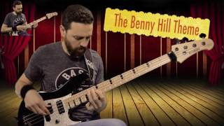 Benny Hill Theme on Bass … chords and melody [upl. by Anitsahs]