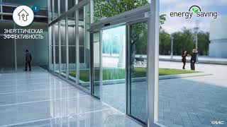 AIRSLIDE  Automatic doors with integrated air barrier  Russian version [upl. by Eiramacissej]