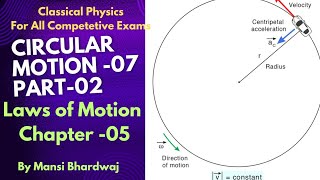 Circular Motion 07  Part02 Laws of Motion  For All Competitive Exams IIT JEE NEET JEST [upl. by Pellikka]