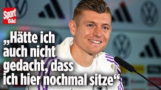 DFB Pressekonferenz Toni Kroos und sein Comeback in der Nationalmannschaft [upl. by Ruon]