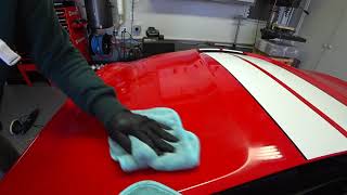 Shelby GT350 Wet Sanding Hood Repair  Auto Fanatic [upl. by Snowman]