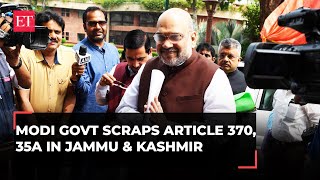 Modi govt scraps Article 370 35A in J state reorganised Ladakh separate UT [upl. by Nagek]