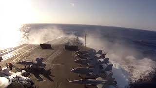 Navy Aircraft Carrier In Heavy Seas  EXPENSIVE SHIPS [upl. by Edobalo]