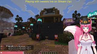 LIVE ON MY NEW SMP SERVER  MINECRAFT SURVIVAL 34 BedrockJava Server IP [upl. by Luedtke]