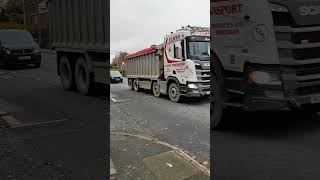 Clwyd Transport Services ltd driving down whitworth road 11124 trucks truckspotter tipper [upl. by Bixler]