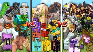 MUTANT MOBS vs GOLEMS vs OP BOSSES in Minecraft Mob Battle [upl. by Desiree447]