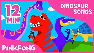 Spinosaurus vs Tyrannosaurus and more  Dinosaur Songs   Compilation  Pinkfong Songs for Children [upl. by Aja]