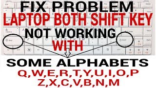 FIX PROBLEM LAPTOP SHIFT KEY NOT WORKING WITH SOME ALPHABETS I LAPTOP TOUCH PAD ALSO NOT WORKING [upl. by Ariajaj]