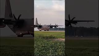 Epic C130 Hercules Landing 🛬✨ The King of the Skies in Action 🚁💥 c130 [upl. by Sergent]