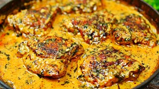 Creamy Garlic Chicken Recipe  Easy Baked Chicken in Creamy Garlic Sauce [upl. by Anwahsad]