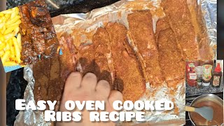 Easy Oven Cooked Ribs Recipe [upl. by Elagiba31]