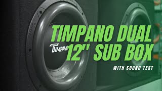 Timpano TPTT25002x12 D4 Dual 12quot Subwoofer Enclosure Overview with Sound Test [upl. by Perlis]