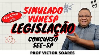 Simulado VUNESP Legislação Educacional SEESP PósEdital 2023 [upl. by Natalya]