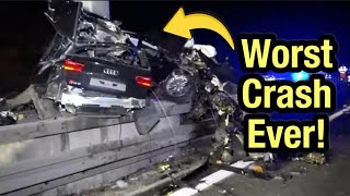 Audi RS6 Crash  230 KMH German Autobahn [upl. by Melisa]