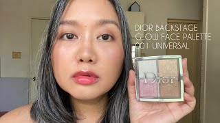 Happy New Year 2024 Let’s swatch and try on the DIOR BACKSTAGE GLOW FACE PALETTE in 001 UNIVERSAL [upl. by Vasos]