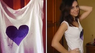 DIY Cómo estampar una camiseta con ceras de colores ♥ Mejores ideas de Sara [upl. by Dasi325]