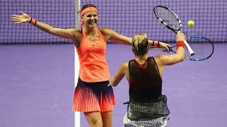 MattekSands amp Safarova vs Garcia amp Mladenovic Doubles Highlights  2016 WTA Finals Semifinals [upl. by Minton812]