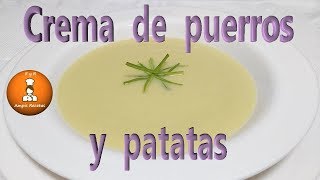 Crema de puerros y patatas  vichyssoise ampisrecetas [upl. by Worthington]