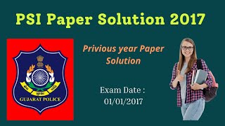 PSI Prelims Paper Solution  PSI Prelims Old Paper 2017  01012017 [upl. by Gnut]