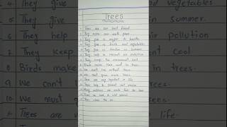 15 lines  Trees of sentences  Easy write English learning englishlanguage [upl. by Mathew804]