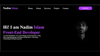 Personal Portfolio Website Using HTML amp CSS  webdesign webdesigner portfoliodesign html css [upl. by Zalea937]