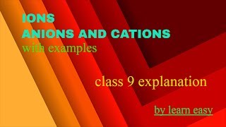 Ions cations and anions  easy way to learn [upl. by Assenaj469]