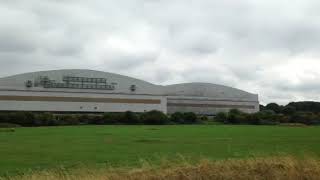 A view of the Brabazon Hangars from the former Filton Airfield runway [upl. by Ayanal]