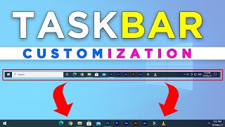 Taskbar Customization  Taskbar New Look in Windows 10  Taskbar Cool Look in Windows 10 [upl. by Valeria]