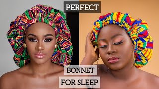 How to make a REVERSIBLE HAIR BONNET  Most comfortable bonnet for sleep [upl. by Plotkin]