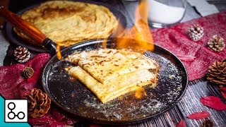 Crêpes flambées au rhum  YouCook [upl. by Deeas]