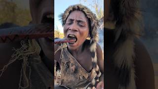 Wow What a delicious Soup for breakfast This bushmen preparing their food 😋🍲‼️food hadzabetribe [upl. by Sanburn]