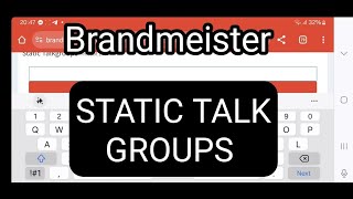 BRANDMEISTER ADD STATIC TALK GROUP [upl. by Ehlke]