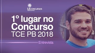 Entrevista com Pedro Fleury o 1º colocado no TCE PB 2018 [upl. by Montfort]