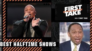 Stephen A reacts to the Super Bowl LVI halftime show 🎤  First Take [upl. by Eatnwahs]