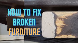 How to Repair Broken Wood Furniture with Wood Epoxy Putty  DIY Console Tutorial  Wood Filling [upl. by Aras]