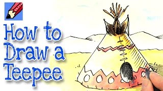 How to draw a Tipi or TeePee Real Easy [upl. by Levram]