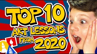 Top 10 Art For Kids Hub Lessons From 2020 [upl. by Alaik]