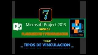 Microsoft Project 2013 7 Tipos de Vinculacion [upl. by Phip]