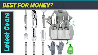 Garden Tools and Watering Set Best 9Piece Stainless Steel Kit with Ergonomic Handles [upl. by Maclaine]