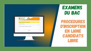 Examens Du BAC  Candidats Libre  Procédures dInscriptions En Ligne [upl. by Aitital]