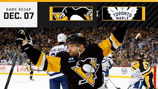 GAME RECAP Penguins vs Leafs 120724  Bunting Scores GWG Against Hometown Team [upl. by Neryt]