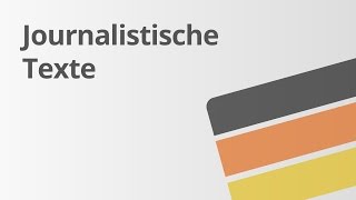 Journalistische Textsorten  Deutsch  Textsorten und Aufsatz [upl. by Ennazzus]