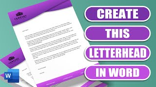 Make a letterhead template from scratch in word and save as a template or PDF [upl. by Giselbert21]