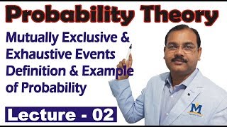 Probability Theory Mutually Exclusive and Exhaustive Events Definition of Probability in Hindi [upl. by Towill504]