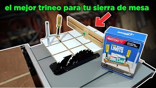 TRINEO PARA SIERRA DE MESA con sistema Matchfit de Microjig  Microjig Matchfit Crosscut Sled [upl. by Timi646]