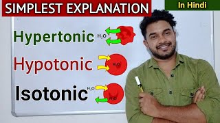 Hypertonic Hypotonic amp Isotonic Solutions in hindi  Tonicity  neet biology  chalktalk [upl. by Yesrod234]