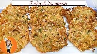 Tortas de Camarones o Tortillitas de Camarones sin Huevo  Receta de Cocina en Familia [upl. by Ennahtebazile409]